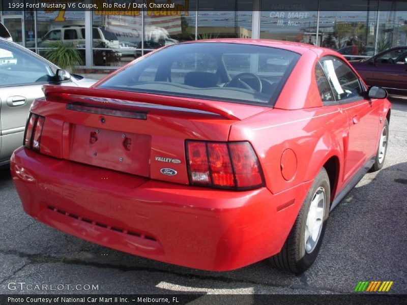 Rio Red / Dark Charcoal 1999 Ford Mustang V6 Coupe