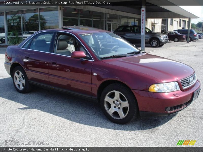 Hibiscus Red Pearl Effect / Opal Grey 2001 Audi A4 2.8 quattro Sedan