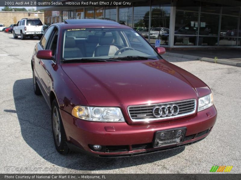 Hibiscus Red Pearl Effect / Opal Grey 2001 Audi A4 2.8 quattro Sedan