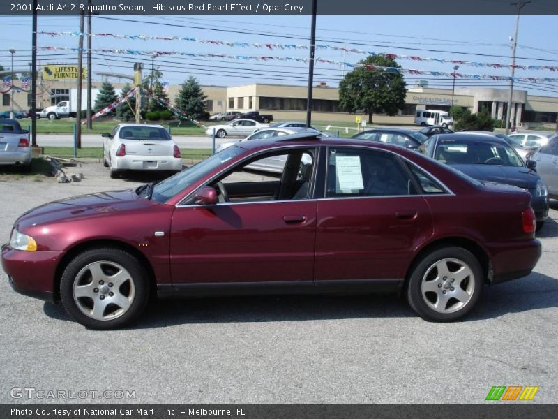 Hibiscus Red Pearl Effect / Opal Grey 2001 Audi A4 2.8 quattro Sedan