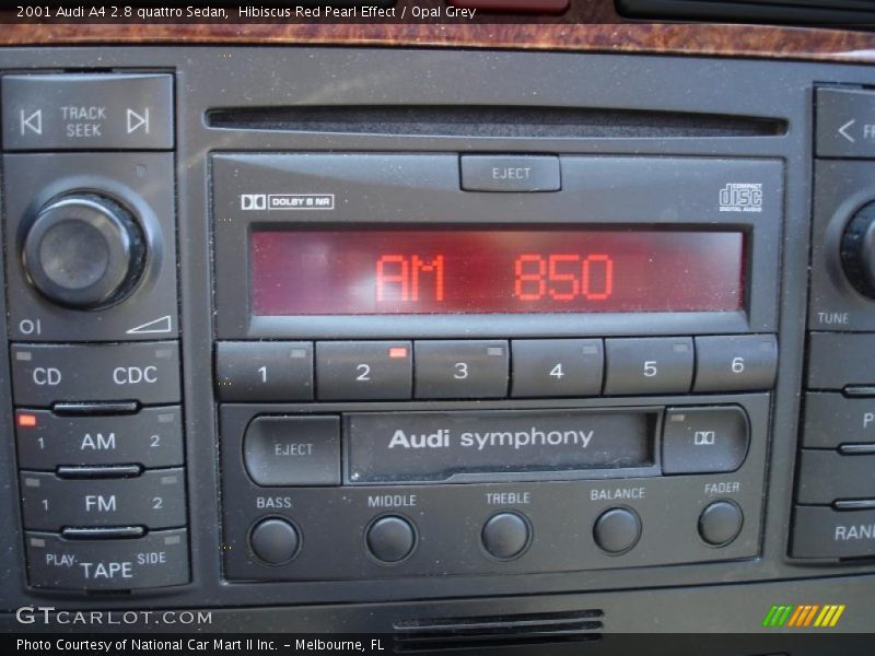 Hibiscus Red Pearl Effect / Opal Grey 2001 Audi A4 2.8 quattro Sedan