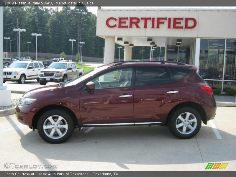 Merlot Metallic / Beige 2009 Nissan Murano S AWD