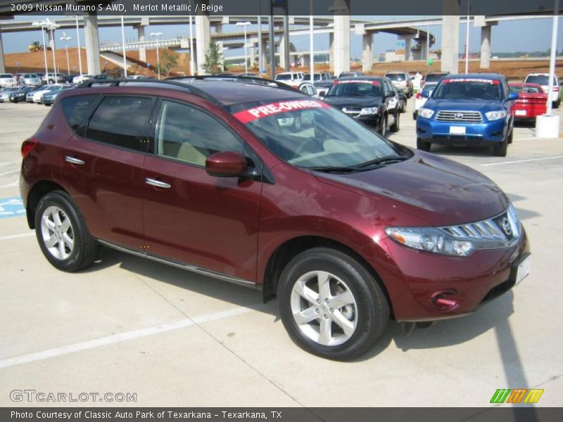 Merlot Metallic / Beige 2009 Nissan Murano S AWD