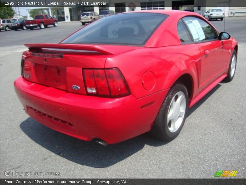 Rio Red / Dark Charcoal 1999 Ford Mustang GT Coupe