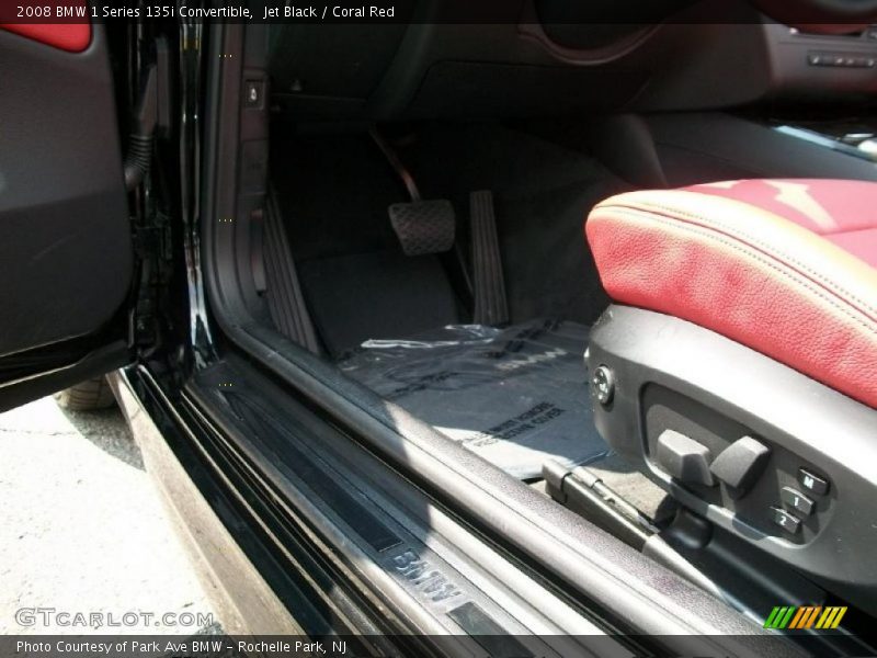 Jet Black / Coral Red 2008 BMW 1 Series 135i Convertible