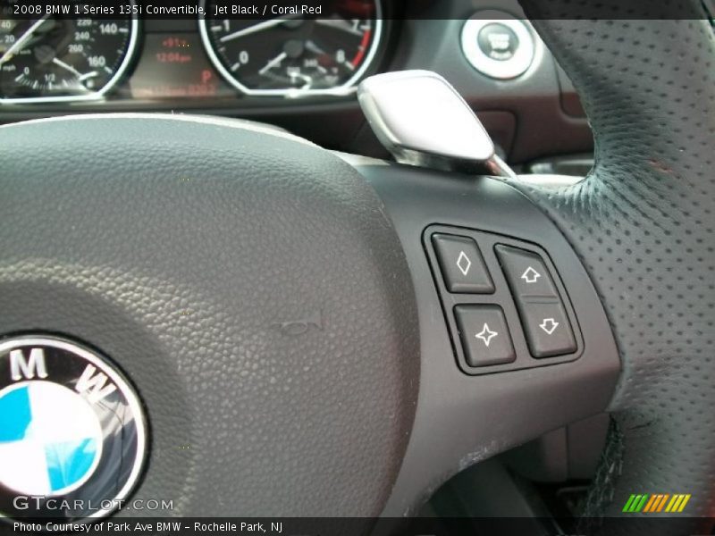 Jet Black / Coral Red 2008 BMW 1 Series 135i Convertible