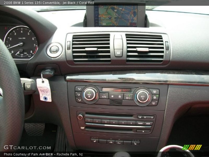 Jet Black / Coral Red 2008 BMW 1 Series 135i Convertible