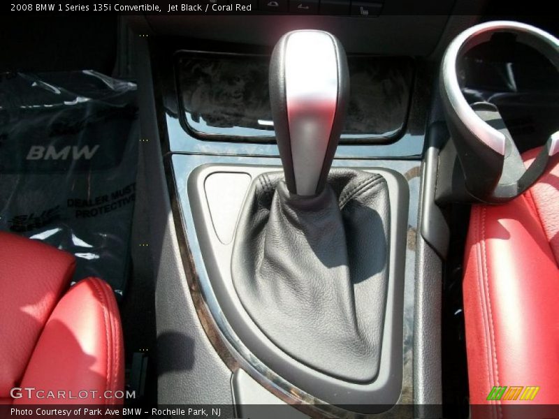 Jet Black / Coral Red 2008 BMW 1 Series 135i Convertible