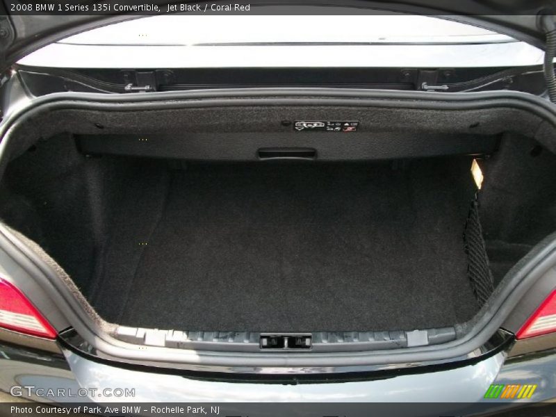 Jet Black / Coral Red 2008 BMW 1 Series 135i Convertible