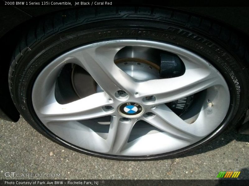 Jet Black / Coral Red 2008 BMW 1 Series 135i Convertible