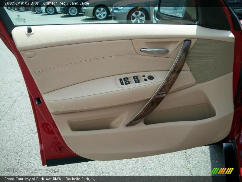 Crimson Red / Sand Beige 2007 BMW X3 3.0si