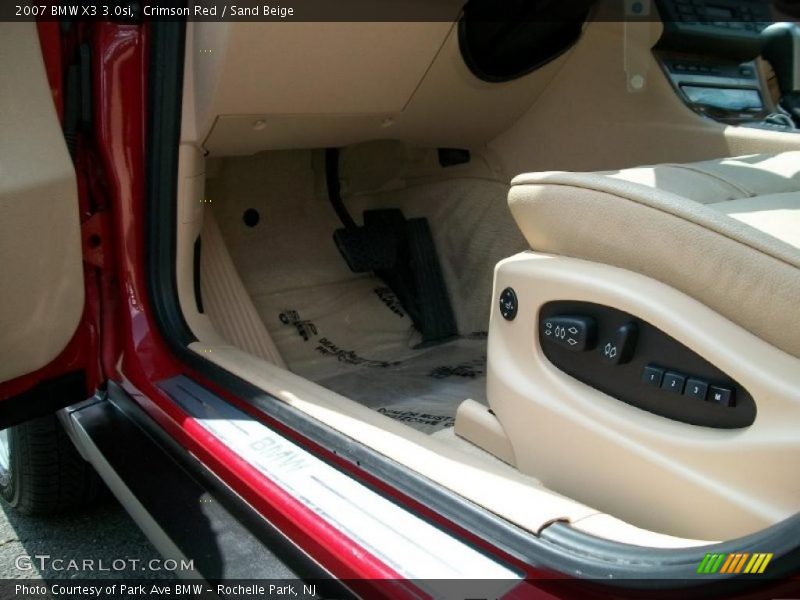 Crimson Red / Sand Beige 2007 BMW X3 3.0si