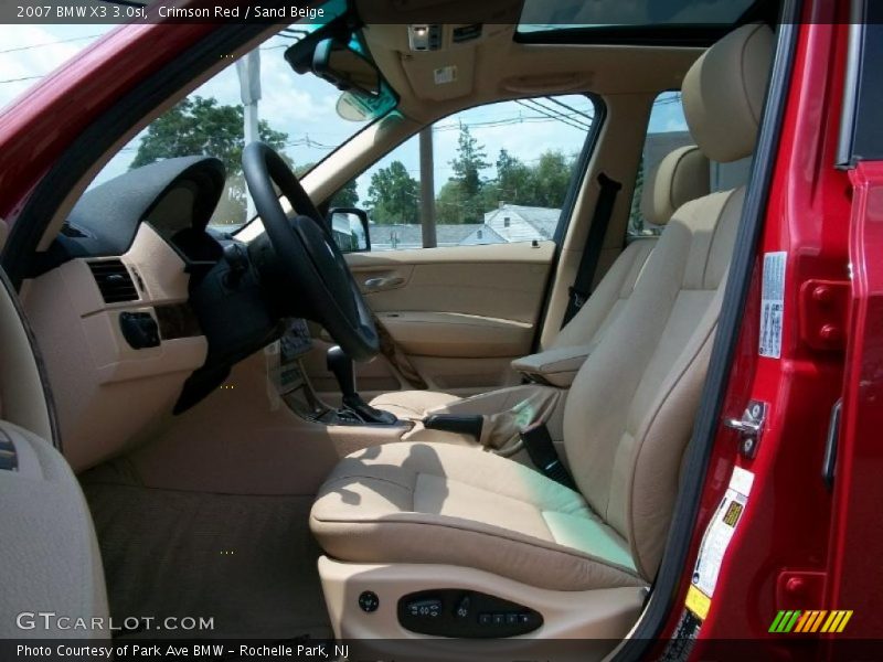 Crimson Red / Sand Beige 2007 BMW X3 3.0si