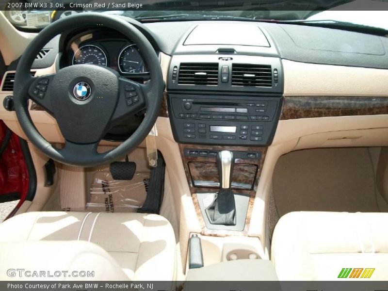 Crimson Red / Sand Beige 2007 BMW X3 3.0si