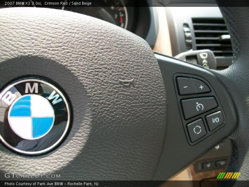 Crimson Red / Sand Beige 2007 BMW X3 3.0si