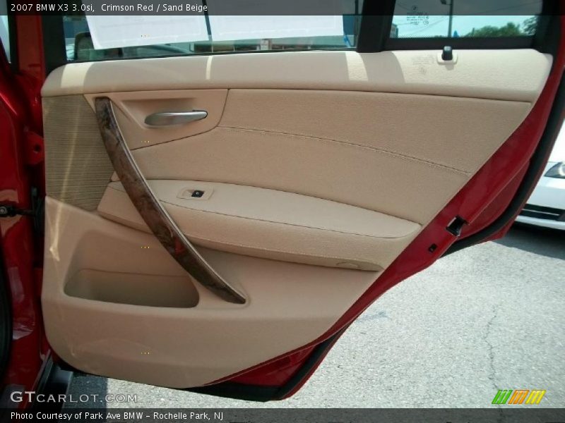 Crimson Red / Sand Beige 2007 BMW X3 3.0si