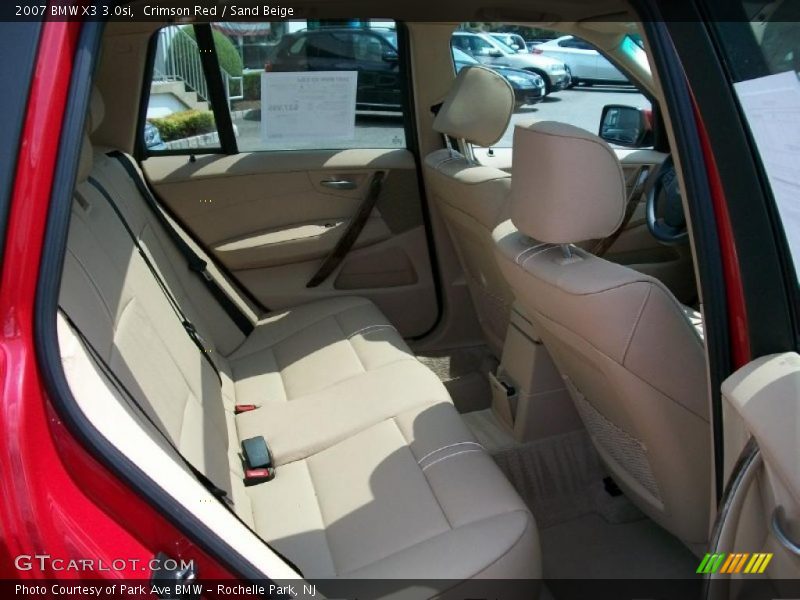 Crimson Red / Sand Beige 2007 BMW X3 3.0si