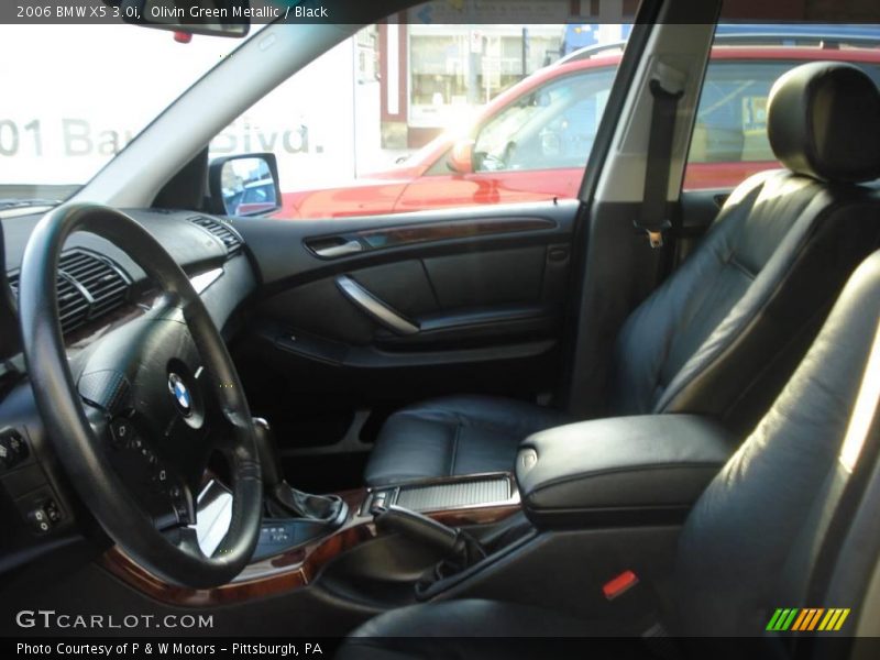 Olivin Green Metallic / Black 2006 BMW X5 3.0i