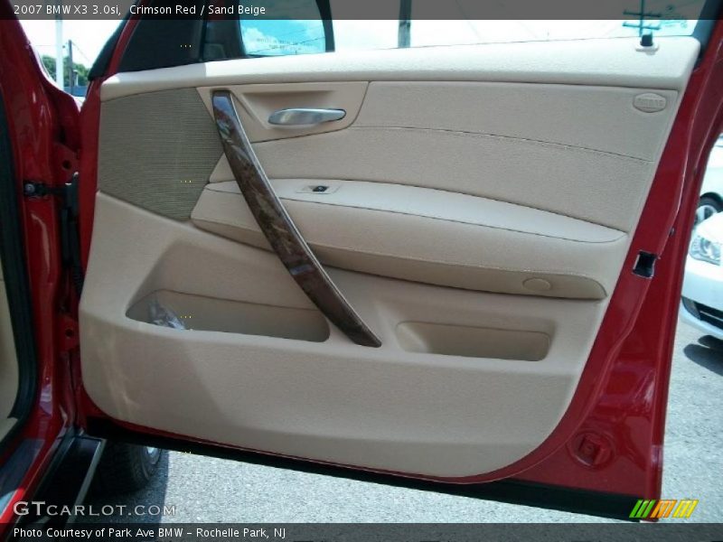 Crimson Red / Sand Beige 2007 BMW X3 3.0si