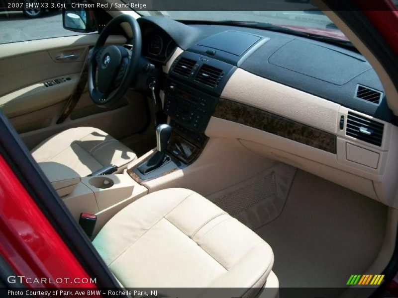 Crimson Red / Sand Beige 2007 BMW X3 3.0si
