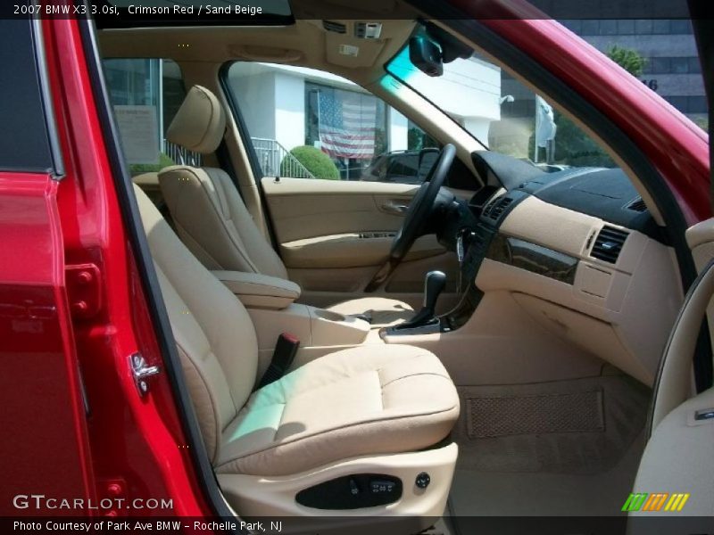 Crimson Red / Sand Beige 2007 BMW X3 3.0si
