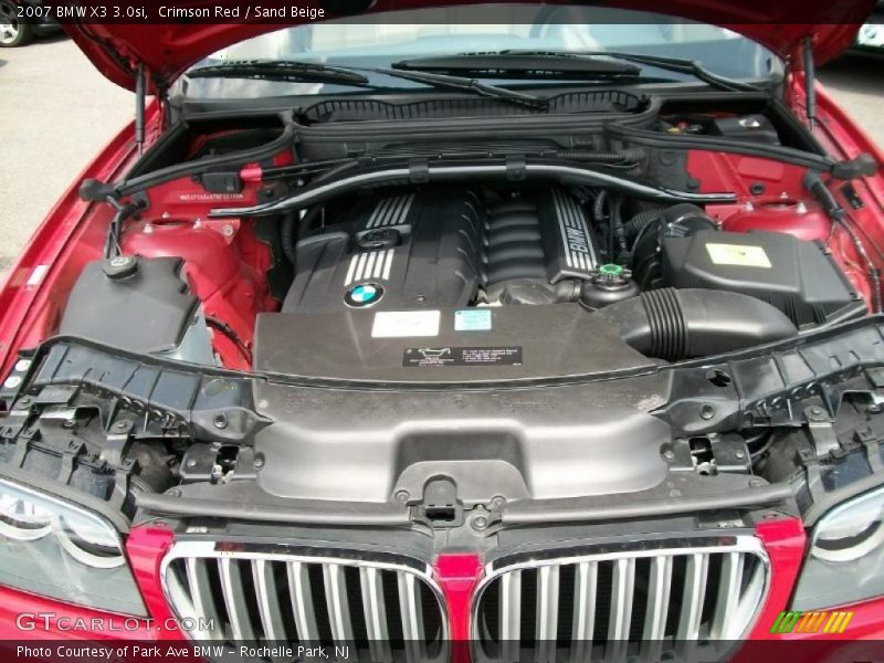 Crimson Red / Sand Beige 2007 BMW X3 3.0si