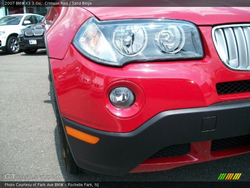 Crimson Red / Sand Beige 2007 BMW X3 3.0si
