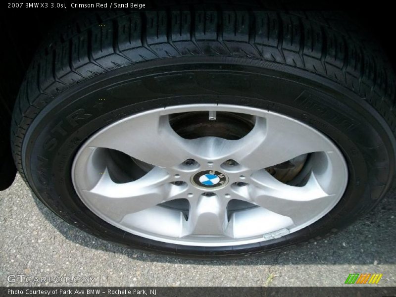 Crimson Red / Sand Beige 2007 BMW X3 3.0si