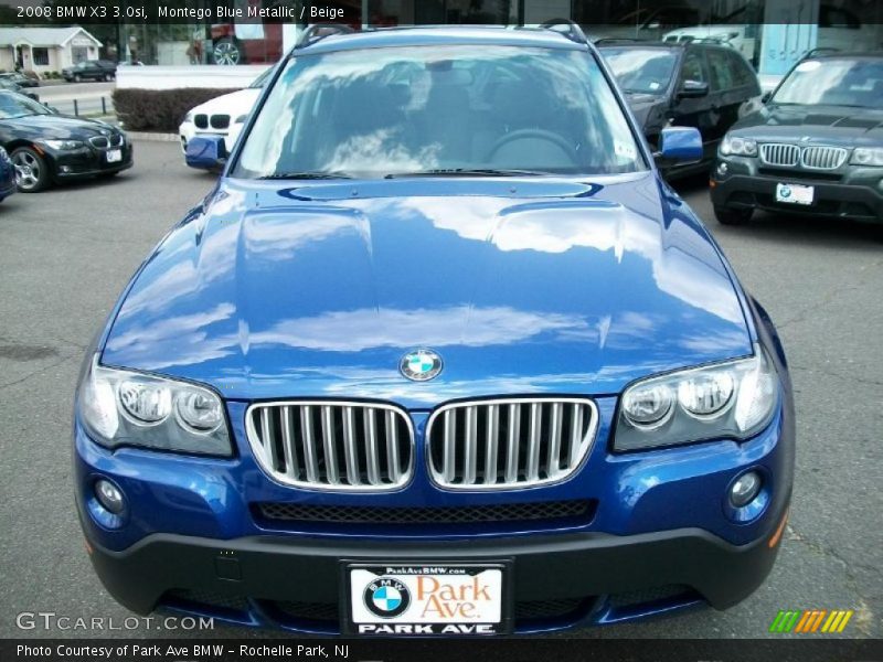 Montego Blue Metallic / Beige 2008 BMW X3 3.0si