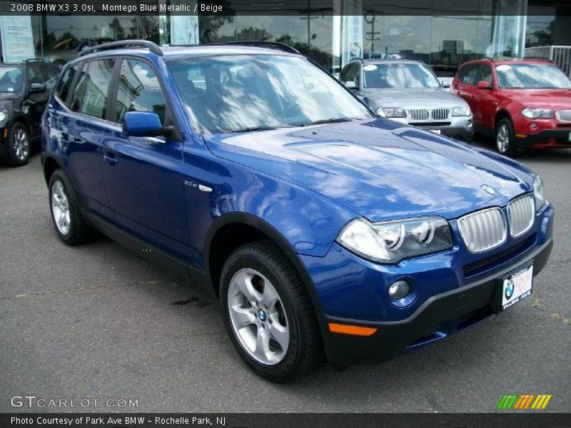 Montego Blue Metallic / Beige 2008 BMW X3 3.0si