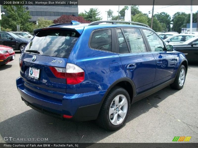 Montego Blue Metallic / Beige 2008 BMW X3 3.0si