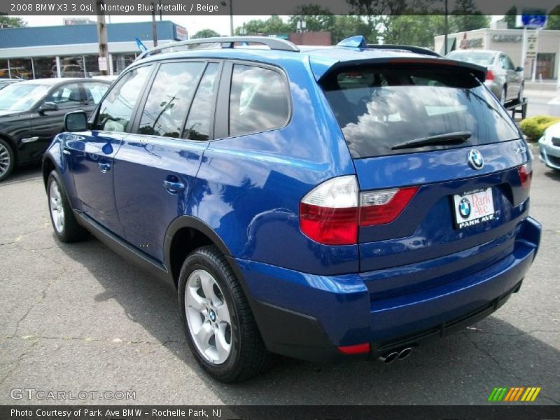 Montego Blue Metallic / Beige 2008 BMW X3 3.0si