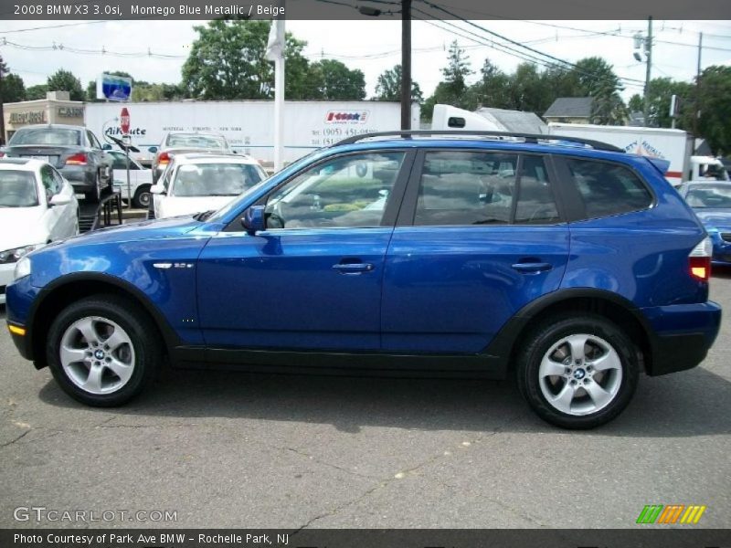 Montego Blue Metallic / Beige 2008 BMW X3 3.0si