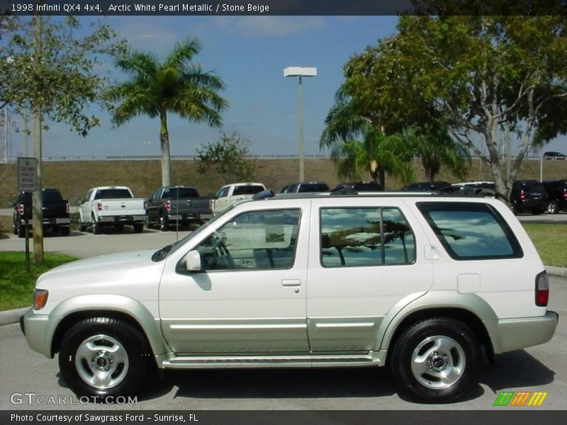 Arctic White Pearl Metallic / Stone Beige 1998 Infiniti QX4 4x4