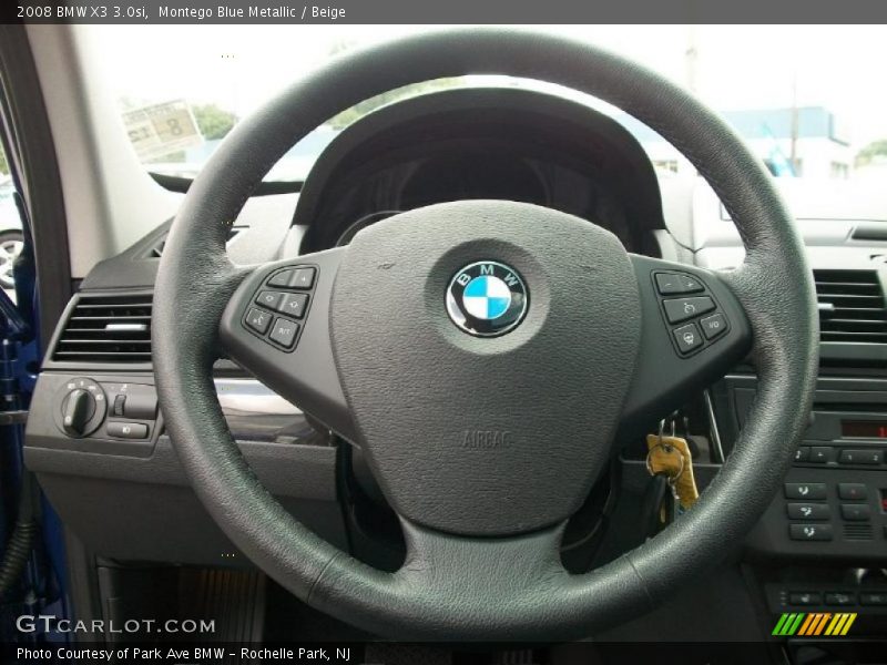 Montego Blue Metallic / Beige 2008 BMW X3 3.0si