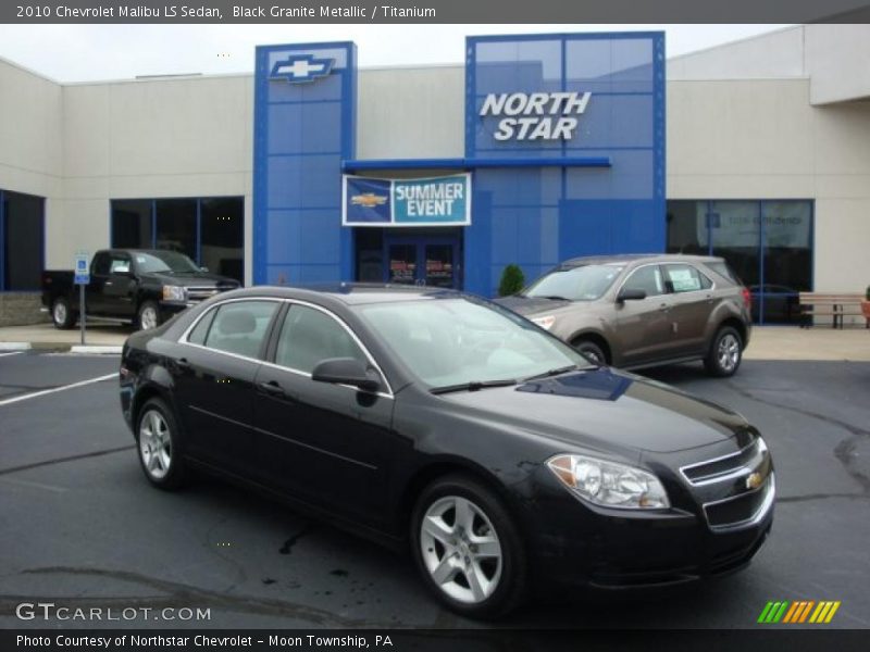 Black Granite Metallic / Titanium 2010 Chevrolet Malibu LS Sedan