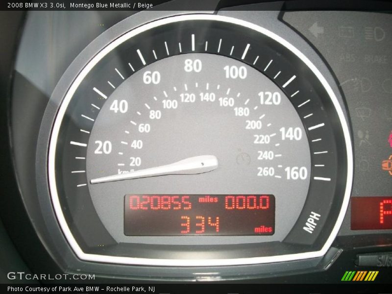 Montego Blue Metallic / Beige 2008 BMW X3 3.0si