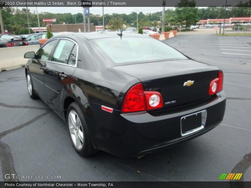 Black Granite Metallic / Titanium 2010 Chevrolet Malibu LS Sedan