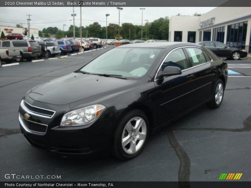 Black Granite Metallic / Titanium 2010 Chevrolet Malibu LS Sedan