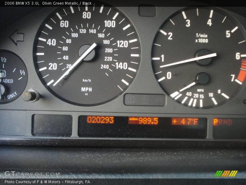 Olivin Green Metallic / Black 2006 BMW X5 3.0i