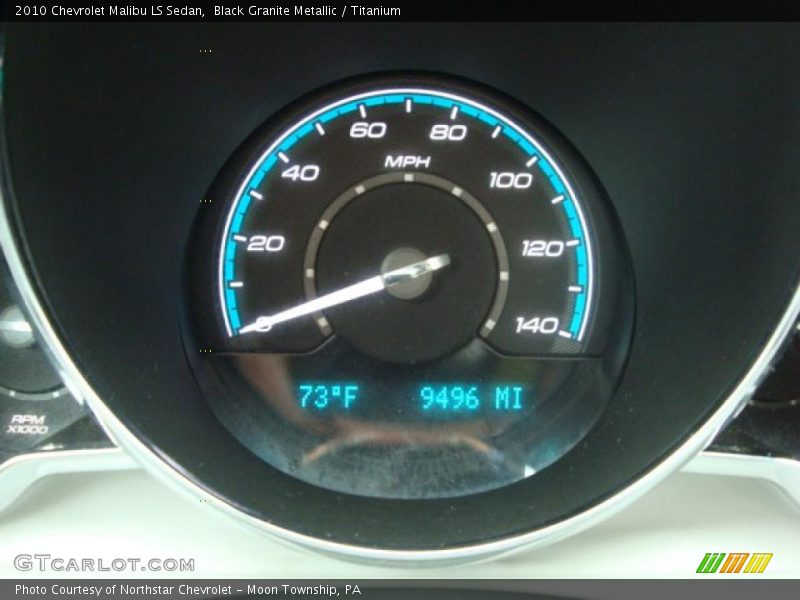 Black Granite Metallic / Titanium 2010 Chevrolet Malibu LS Sedan