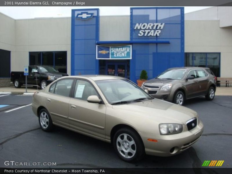 Champagne / Beige 2001 Hyundai Elantra GLS