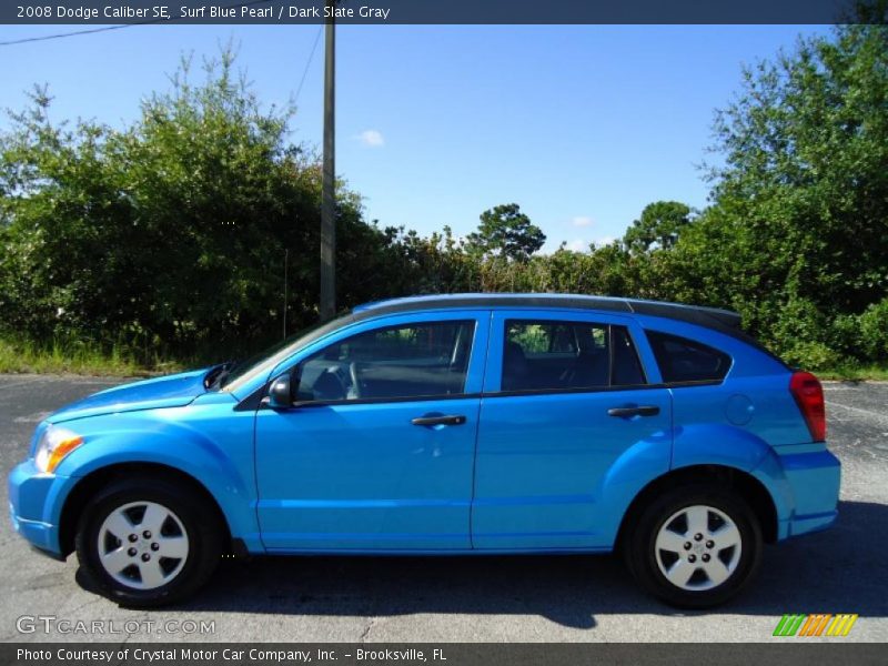 Surf Blue Pearl / Dark Slate Gray 2008 Dodge Caliber SE