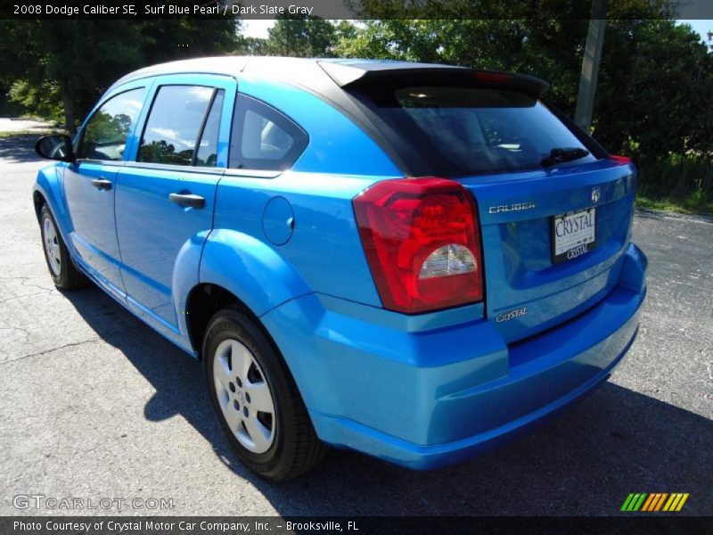Surf Blue Pearl / Dark Slate Gray 2008 Dodge Caliber SE