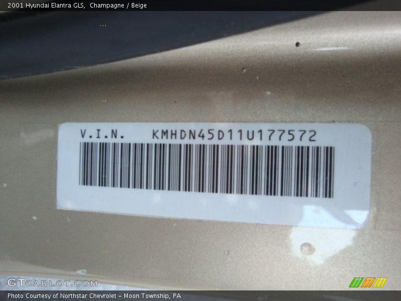 Champagne / Beige 2001 Hyundai Elantra GLS