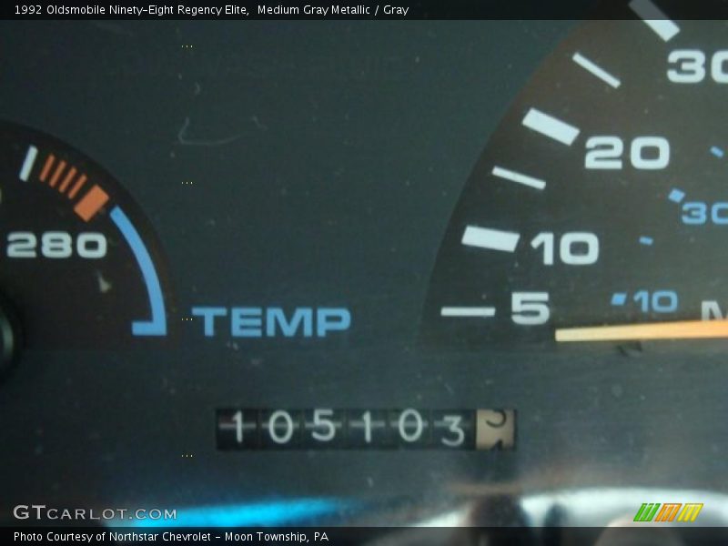 Medium Gray Metallic / Gray 1992 Oldsmobile Ninety-Eight Regency Elite