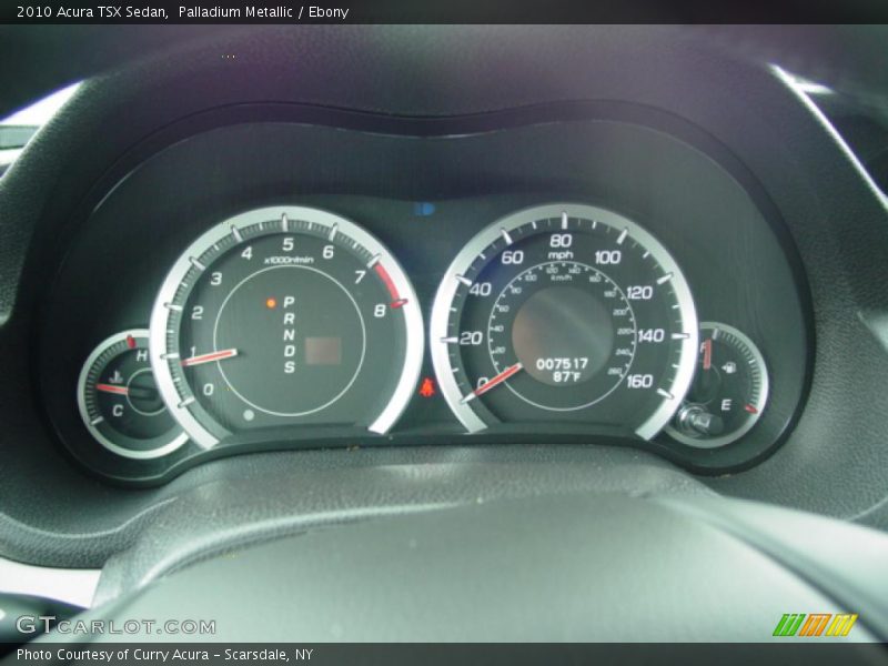 Palladium Metallic / Ebony 2010 Acura TSX Sedan