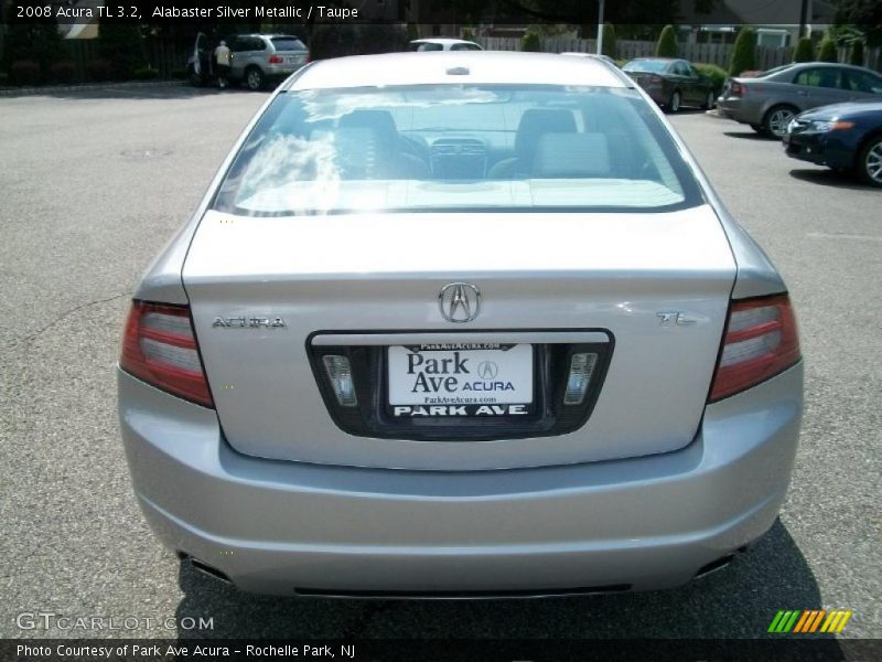 Alabaster Silver Metallic / Taupe 2008 Acura TL 3.2