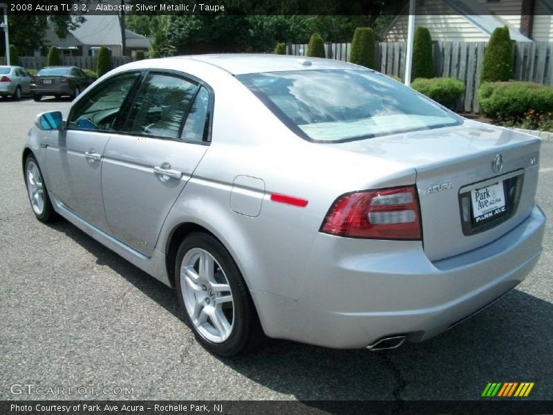 Alabaster Silver Metallic / Taupe 2008 Acura TL 3.2