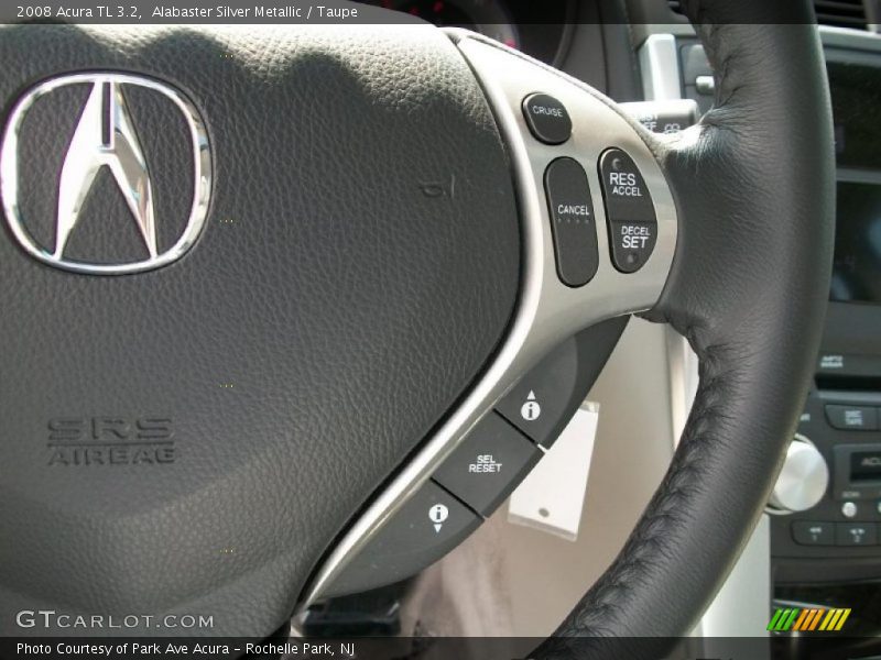 Alabaster Silver Metallic / Taupe 2008 Acura TL 3.2